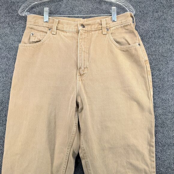 Lands End Direct Merchants Womens Jeans Tan Size 10 5 Pocket Belt Loops - Picture 6 of 12